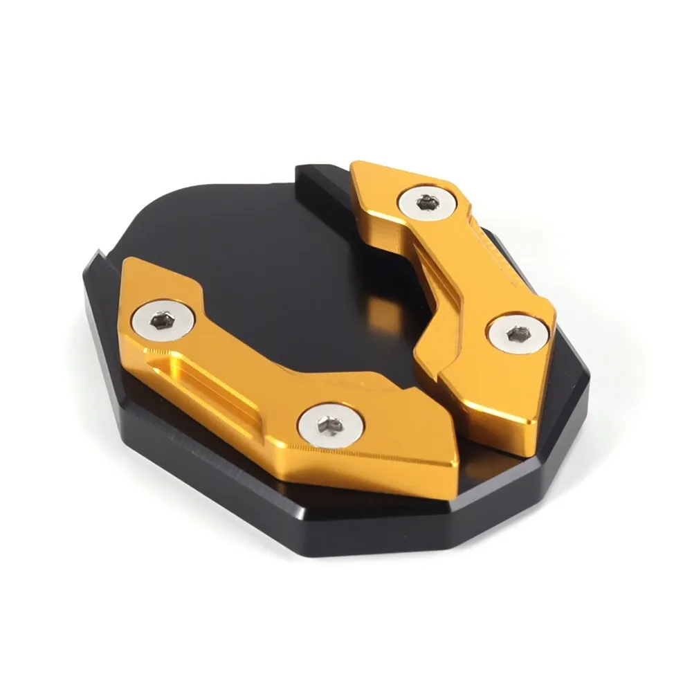 Béquille latérale universelle en aluminium pour moto, avec extension de pied et plaque de support 9