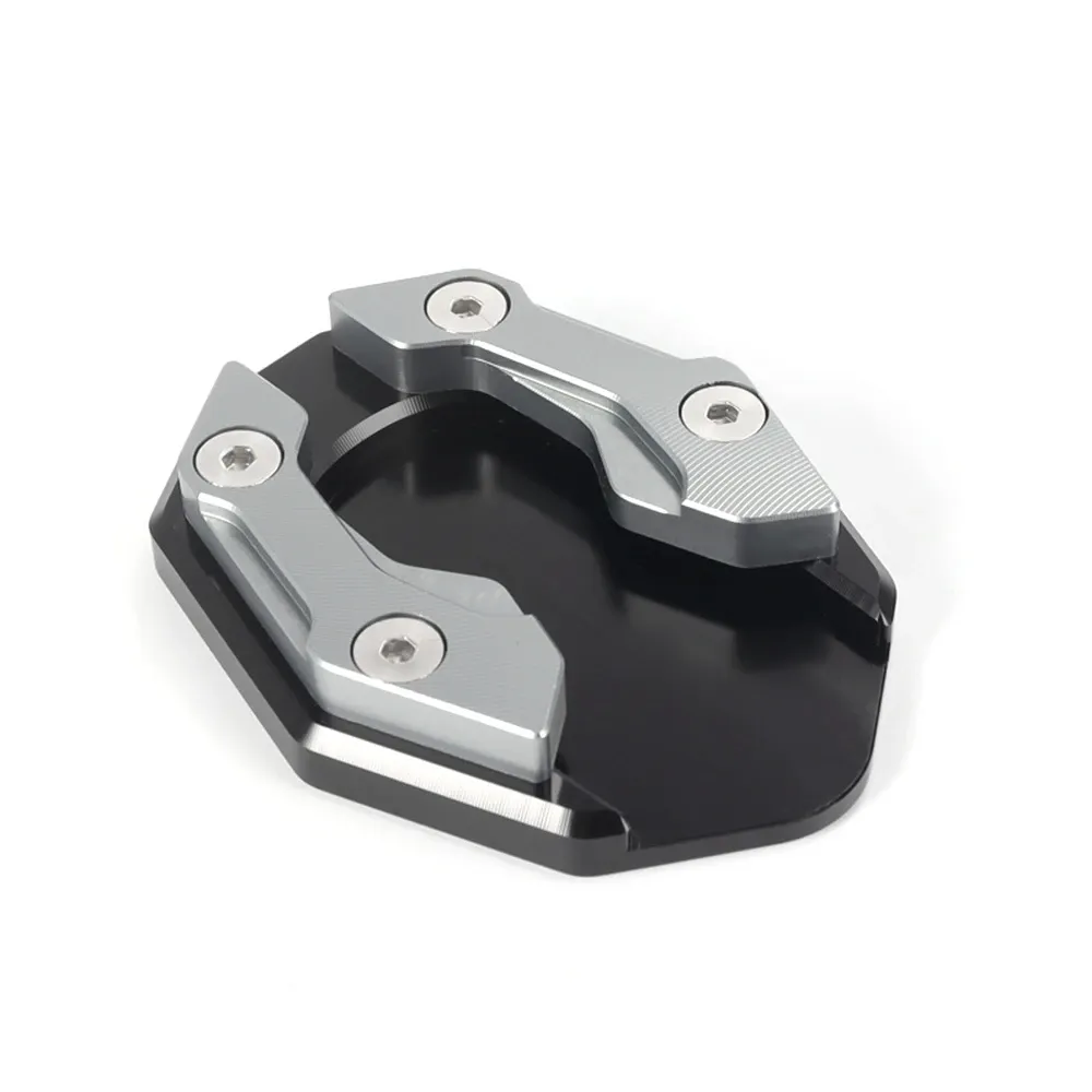 Béquille latérale universelle en aluminium pour moto, avec extension de pied et plaque de support 7