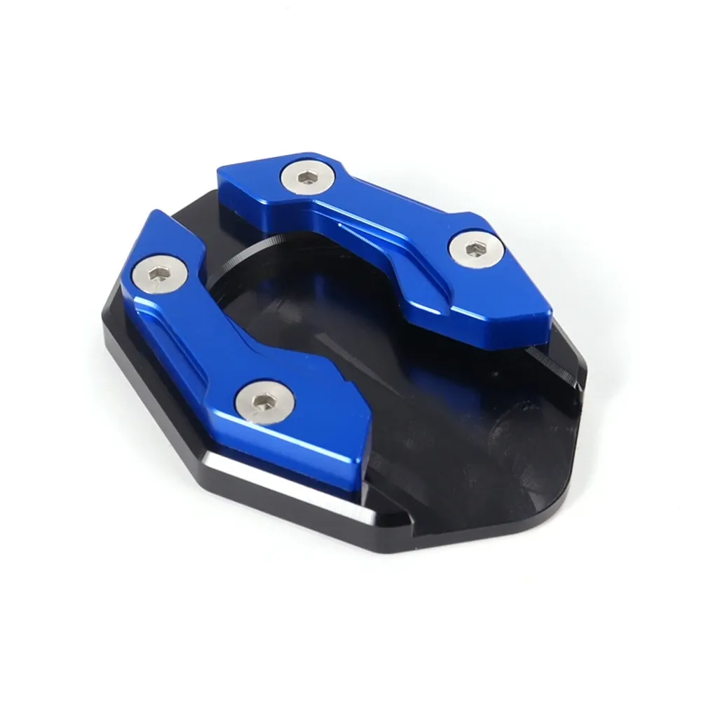 Béquille latérale universelle en aluminium pour moto, avec extension de pied et plaque de support 12