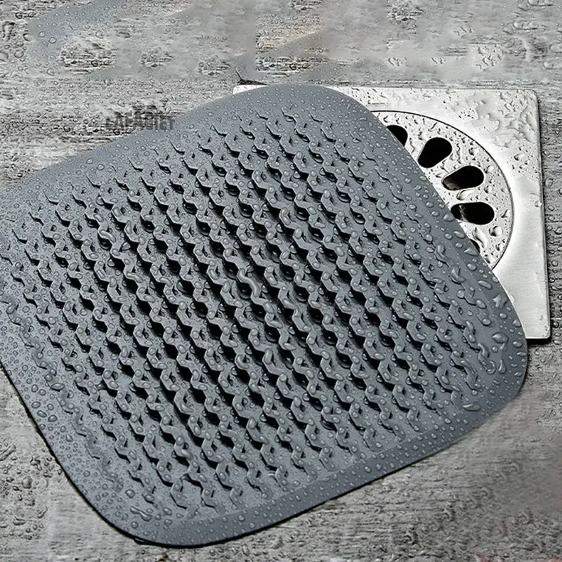 Bouchon de vidange de sol en silicone, crépine filtrante pour évier de cuisine, couvercle filtrant pour vidange de douche et de baignoire - Image 1