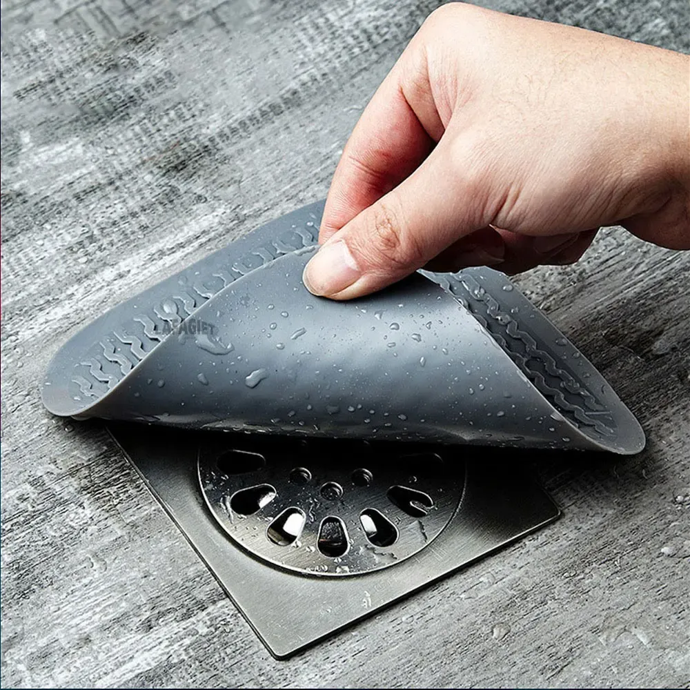 Bouchon de vidange de sol en silicone, crépine filtrante pour évier de cuisine, couvercle filtrant pour vidange de douche et de baignoire 2