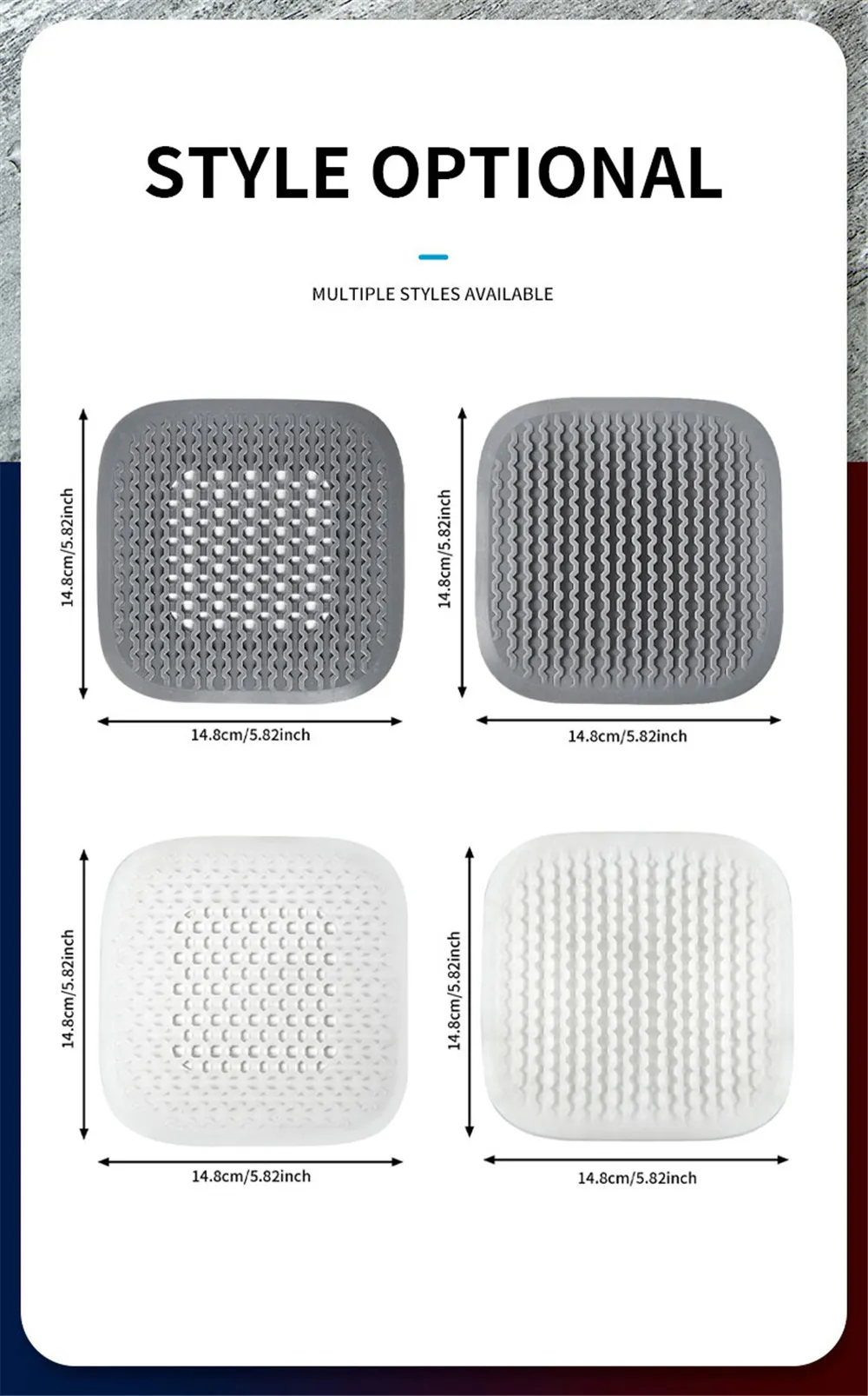 Bouchon de vidange en silicone, détail de finition