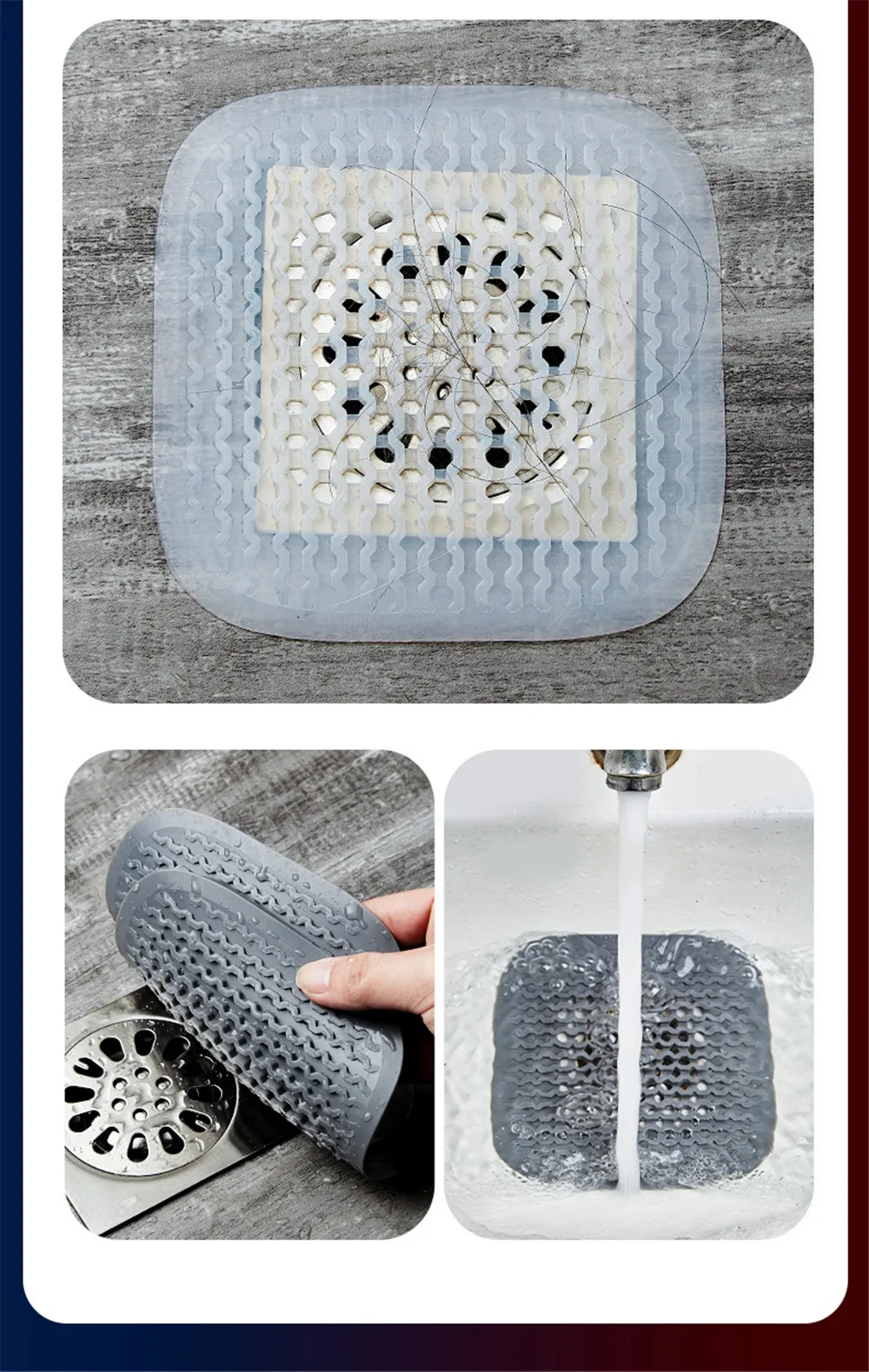 Bouchon de vidange en silicone, détail des ajours