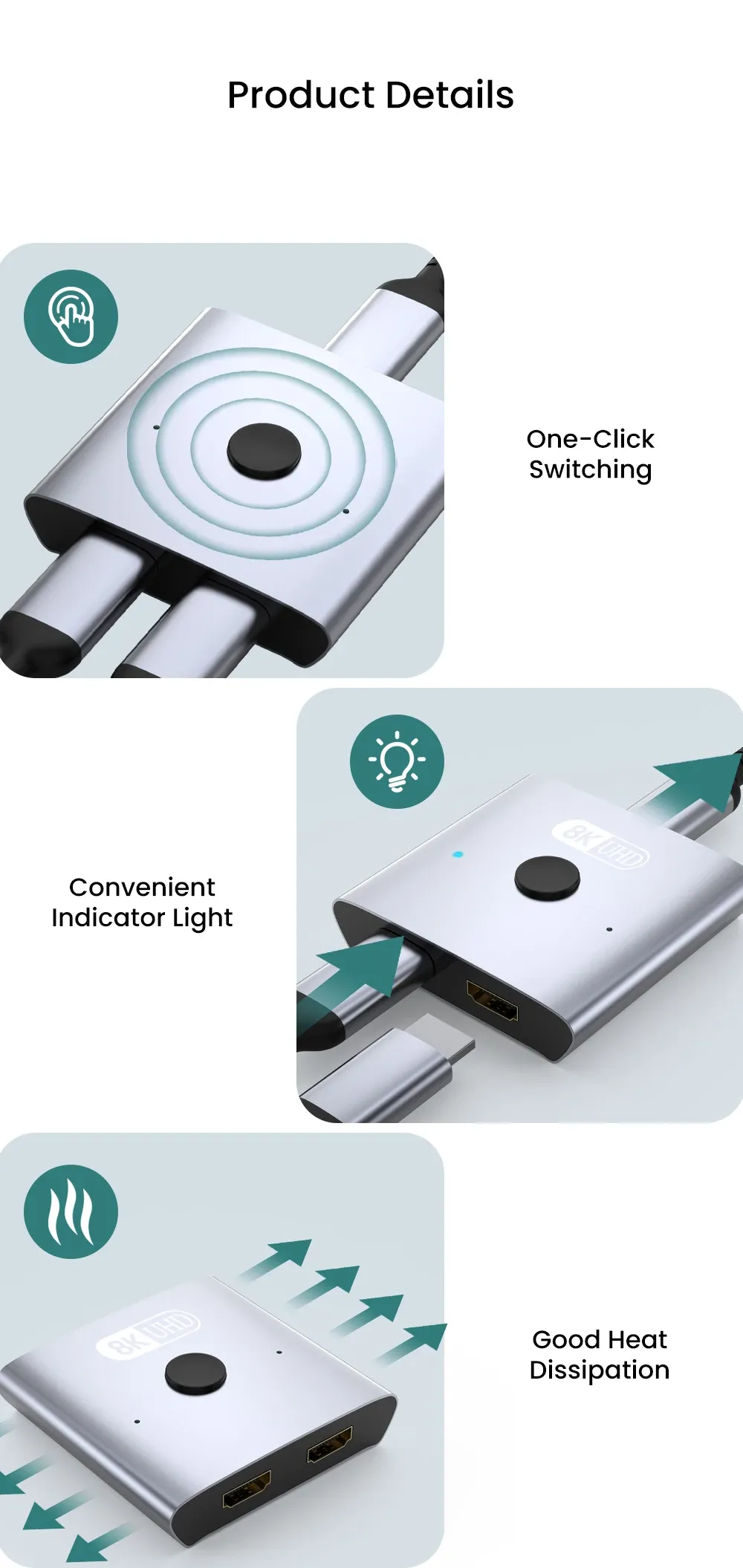 Commutateur HDMI installé