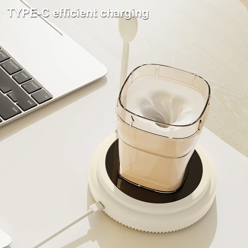 Tasse mélangeuse automatique électrique portable, rechargeable par USB, avec suspension magnétique, pour café, eau et lait 3