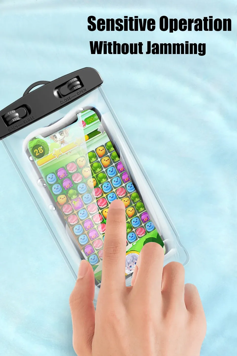 Pochette étanche pour smartphone en situation