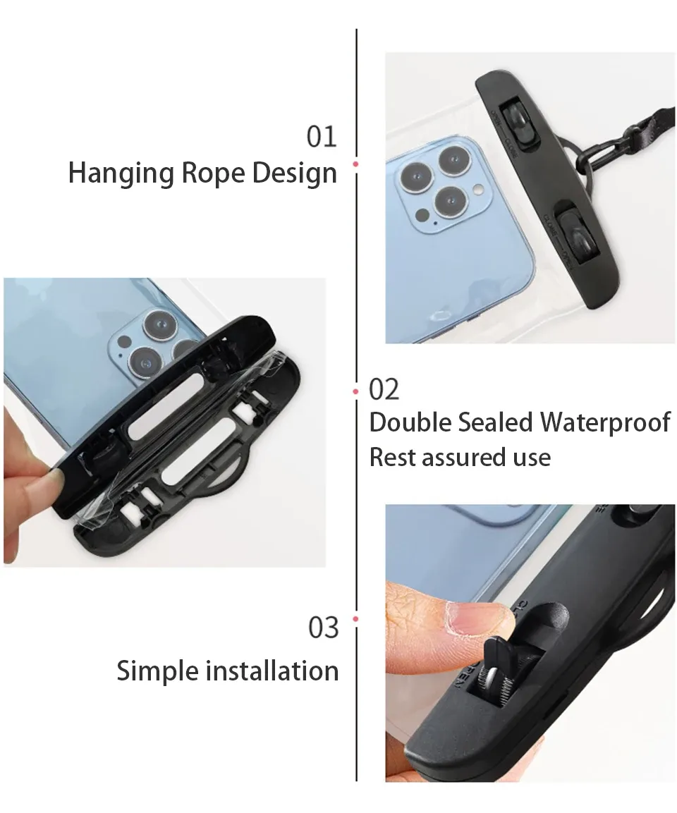 Pochette étanche pour smartphone, sous l'eau