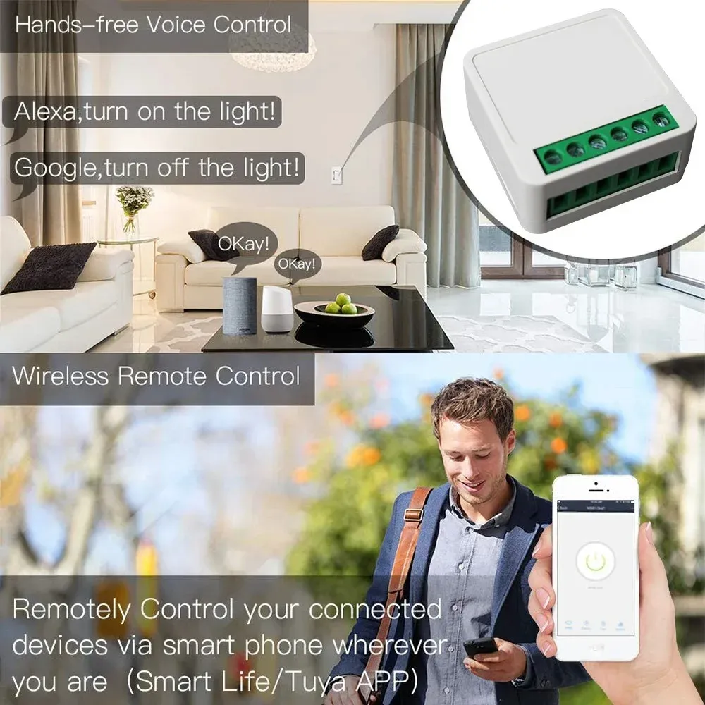 Interrupteur intelligent Wi-Fi compact pour maison connectée
