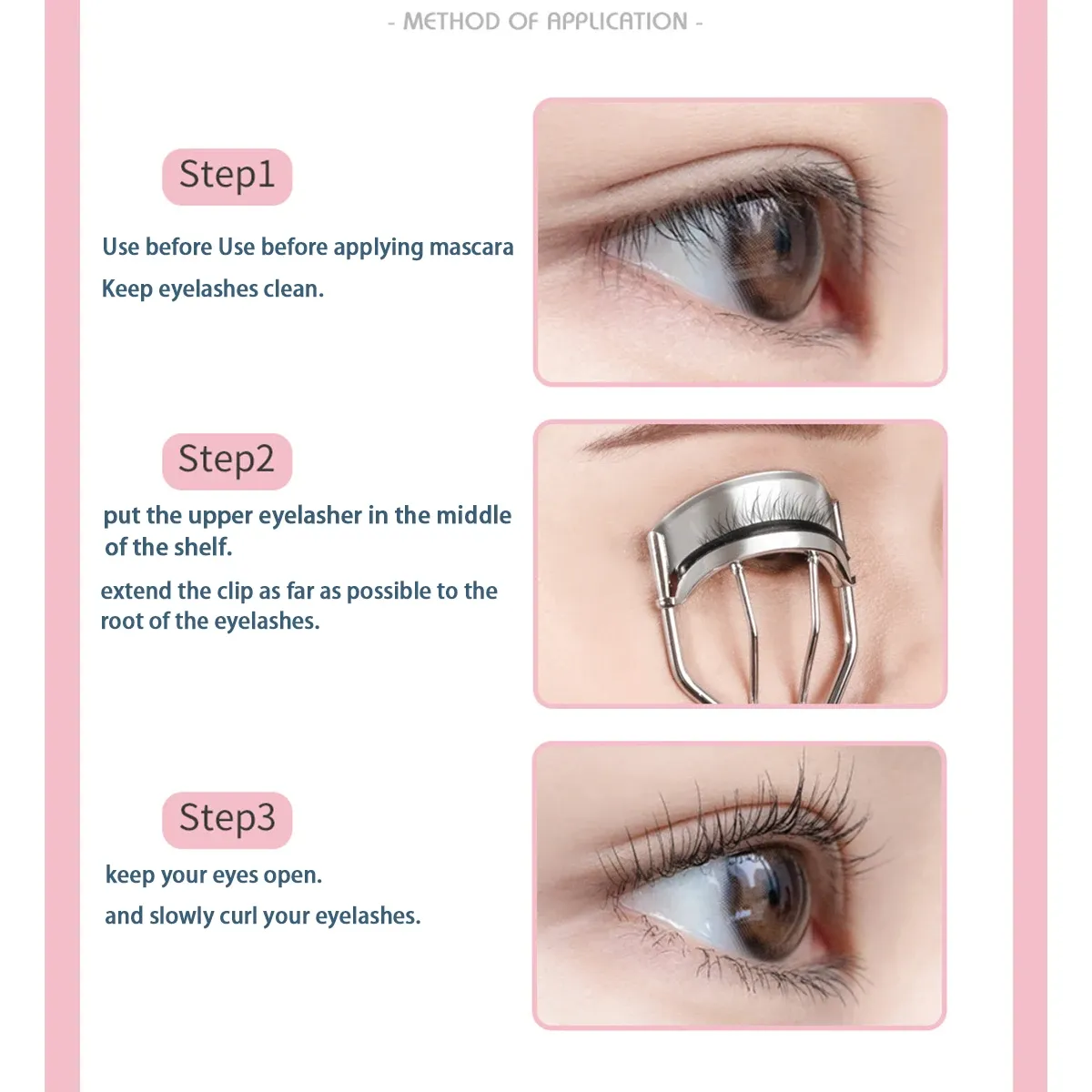 Recourbe-cils portable argent, professionnel, longue durée et naturel, sans pincement, pliable, outil de beauté cosmétique IMAGIC 2