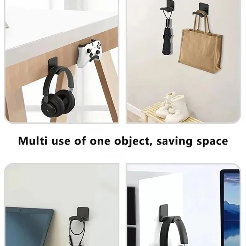 Support mural universel pour casque audio et manette de jeu, à fixer sous le bureau 3