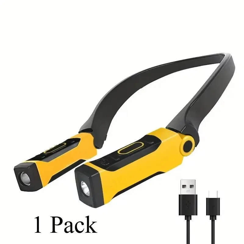 Lampe de lecture LED rechargeable à clipser sur le cou, 2 niveaux de luminosité, pour la lecture, le tricot, le camping et les travaux de réparation, lot de 2 7