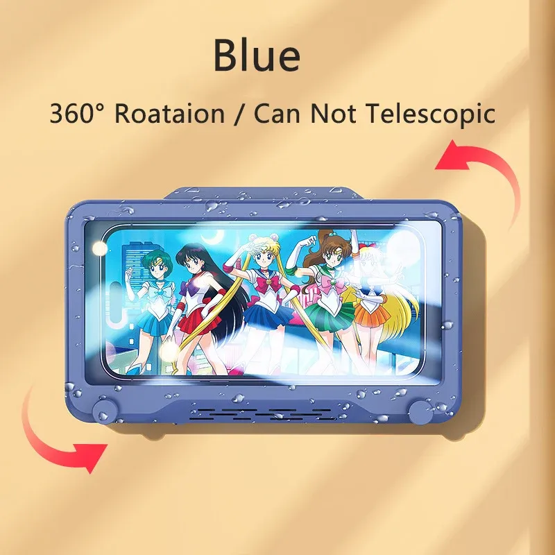 Support mural étanche et réglable pour téléphone, à fixer dans la salle de bain 7