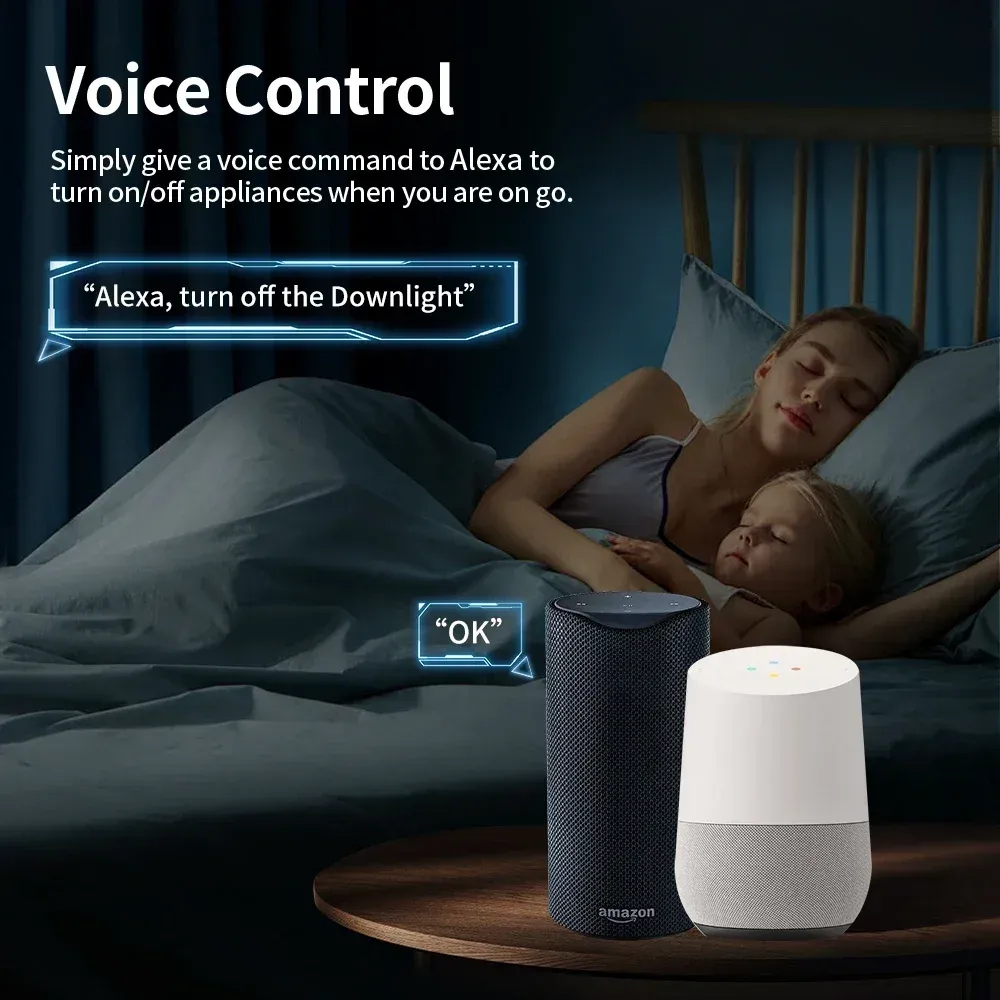 Prise intelligente TNCE Tuya WiFi/Zigbee 16 A/20 A, format UE, avec surveillance de la consommation et synchronisation, compatible Alexa et Google Home 4
