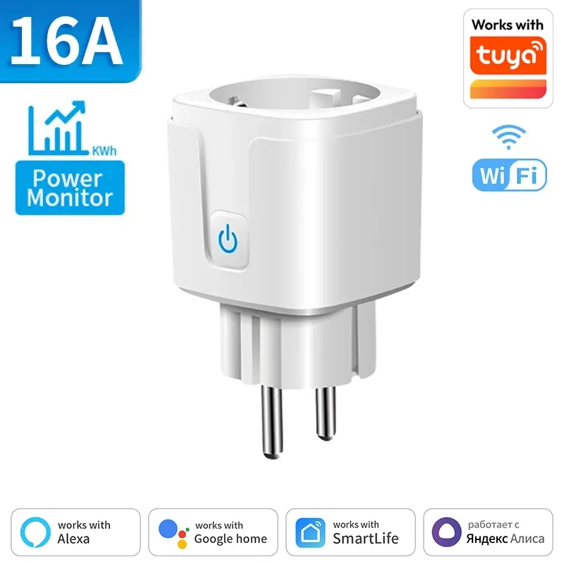 Prise intelligente TNCE Tuya WiFi/Zigbee 16 A/20 A, format UE, avec surveillance de la consommation et synchronisation, compatible Alexa et Google Home 7