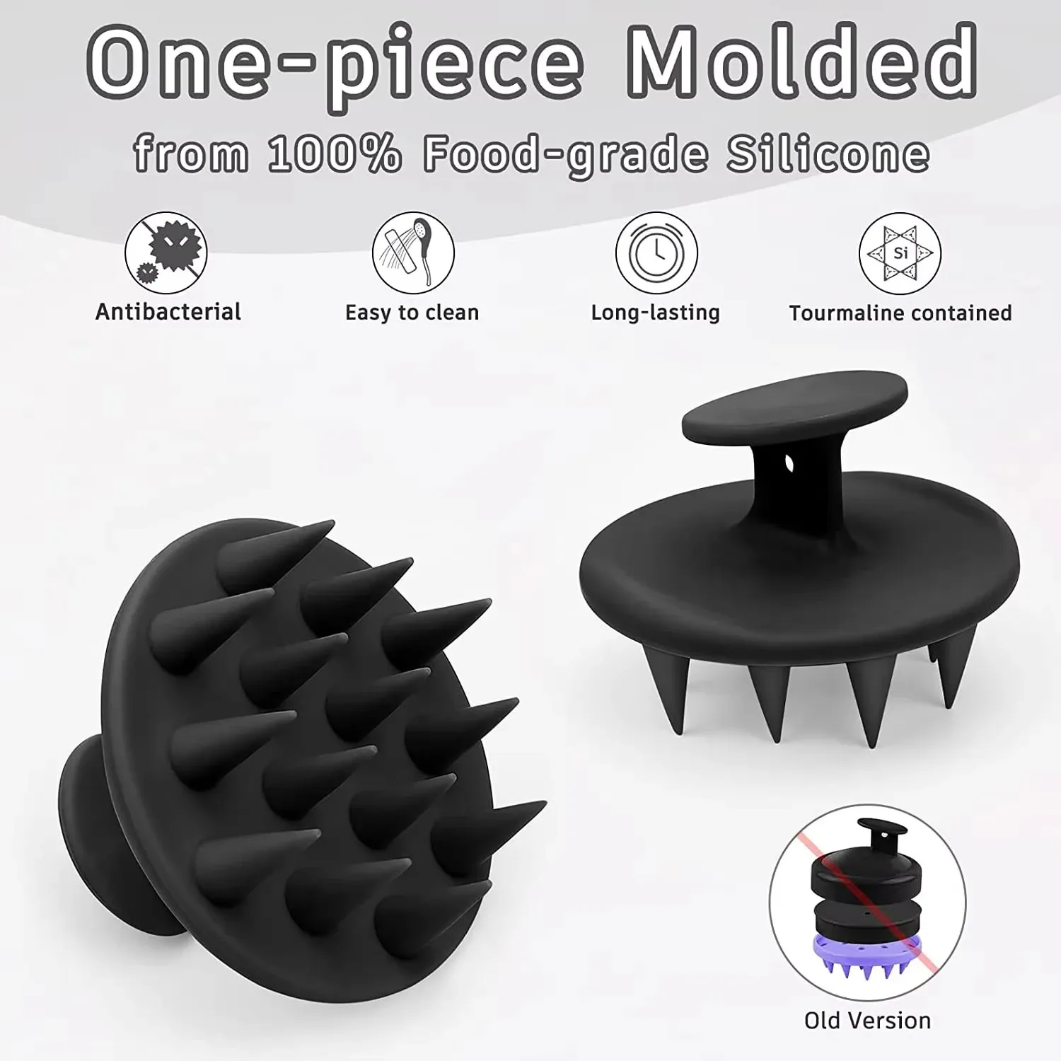 Brosse en silicone pour le soin du cuir chevelu