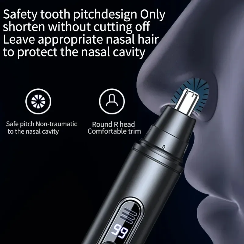 Mini tondeuse à cheveux de poche pour le nez et les oreilles, indolore, étanche, portable, pour hommes et femmes 3
