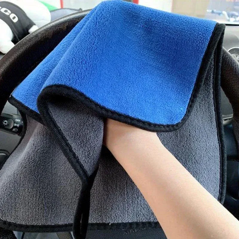 Serviette en microfibre pour lavage et séchage de voiture, lot de 1 ou 10 pièces, 30/40/60 x 30 cm 3