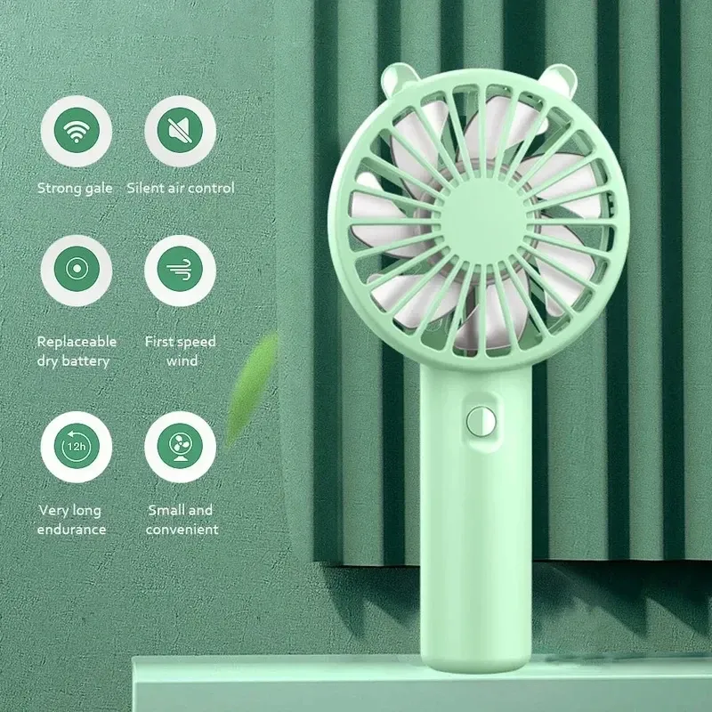 Mini ventilateur portable rechargeable par USB, silencieux, idéal pour le maquillage des cils, le bureau et l'extérieur 5