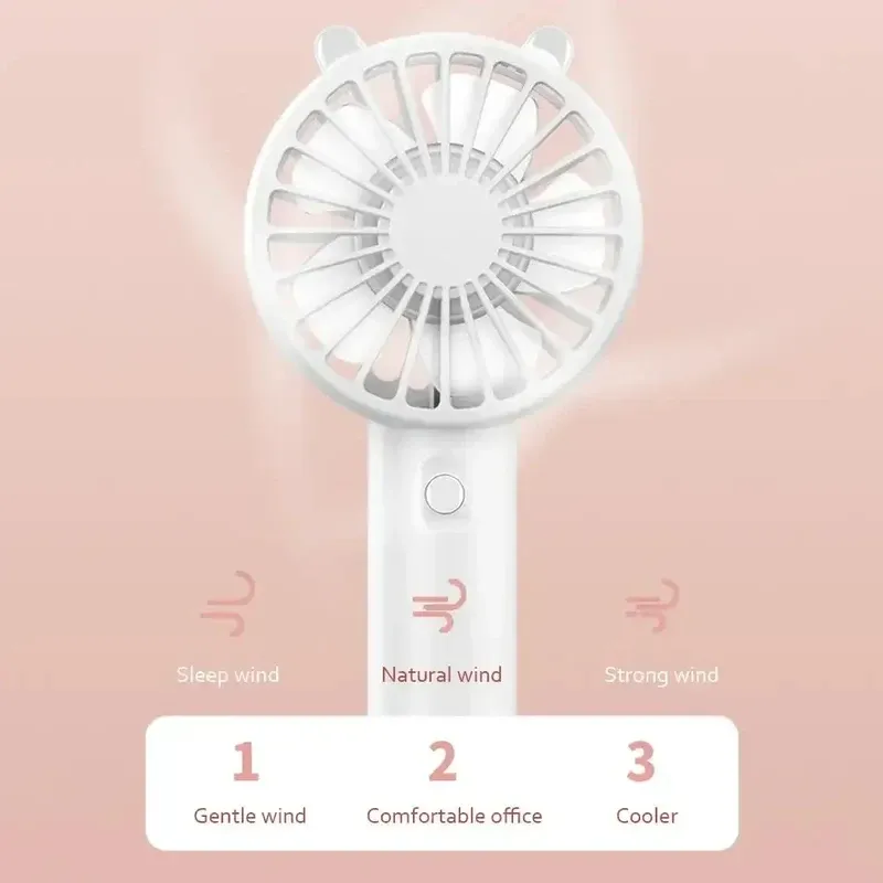 Mini ventilateur portable rechargeable par USB, silencieux, idéal pour le maquillage des cils, le bureau et l'extérieur 6