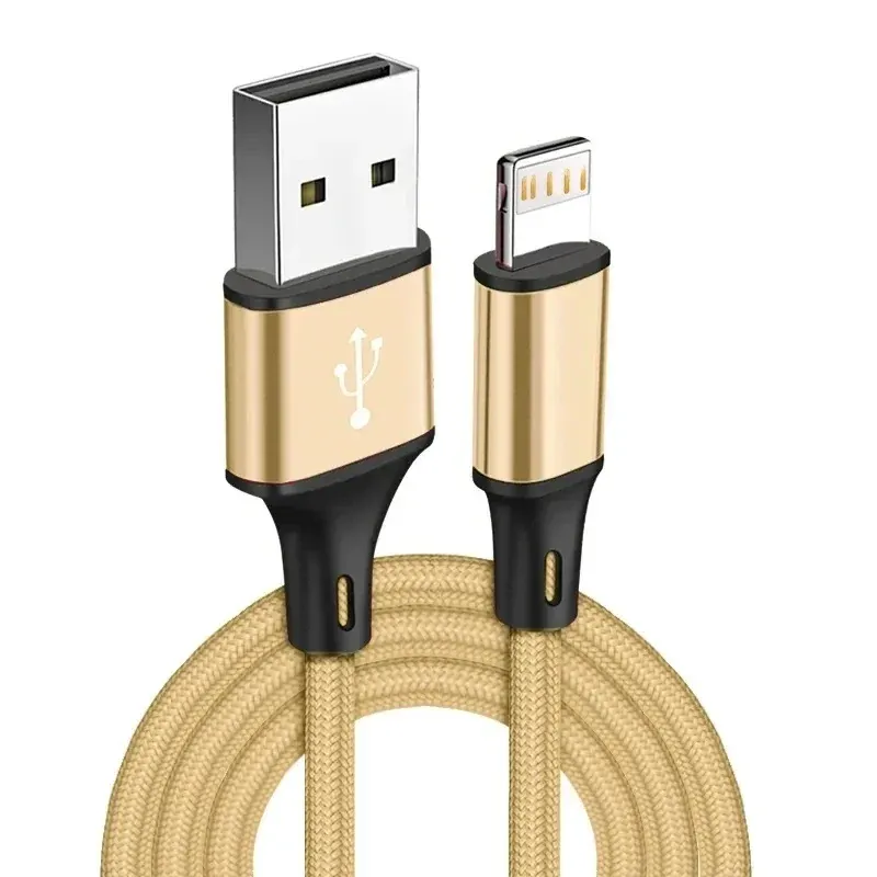 Câble de chargement USB pour iPhone 1 m, 2 m, 3 m, compatible iPhone X, XR, XS, 11, 12, 13, 14, Pro, Pro Max, 6, 6S, 7, 8, Plus et SE, câble de charge rapide tressé en nylon 5