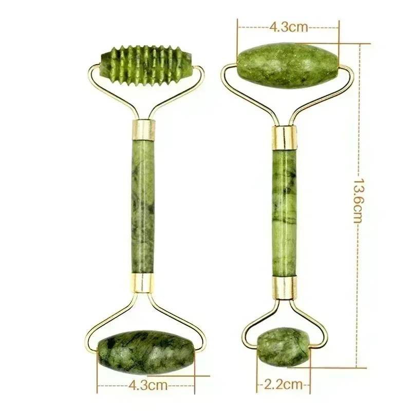 Rouleau de jade naturel Gua Sha, détail