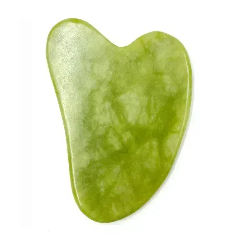 Rouleau de jade naturel et gua sha pour le visage et le cou, outil de massage en pierre naturelle 8
