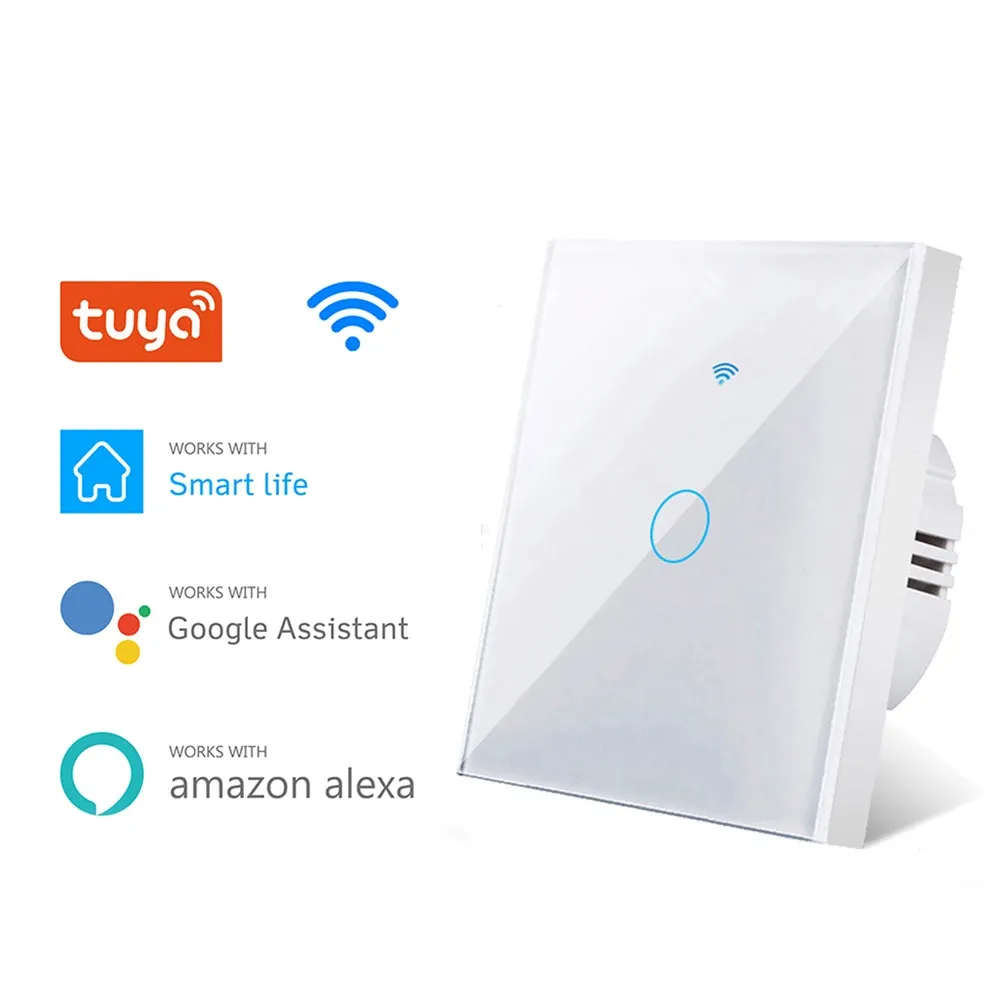 Interrupteur intelligent WiFi sans fil à neutre, interrupteur tactile RF433, compatible avec l'application Tuya Smart Life, Alexa et Google Home 10