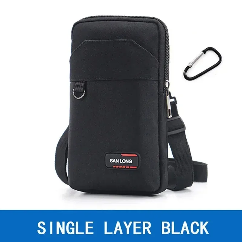 Sac banane étanche pour homme, sac à main simple ou double couche, sac banane d'extérieur, pochette pour téléphone, camping, chasse, sac tactique à ceinture 12