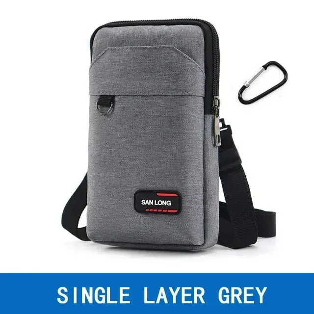 Sac banane étanche pour homme, sac à main simple ou double couche, sac banane d'extérieur, pochette pour téléphone, camping, chasse, sac tactique à ceinture 10