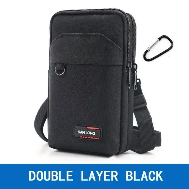 Sac banane étanche pour homme, sac à main simple ou double couche, sac banane d'extérieur, pochette pour téléphone, camping, chasse, sac tactique à ceinture 9