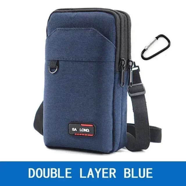 Sac banane étanche pour homme, sac à main simple ou double couche, sac banane d'extérieur, pochette pour téléphone, camping, chasse, sac tactique à ceinture 8