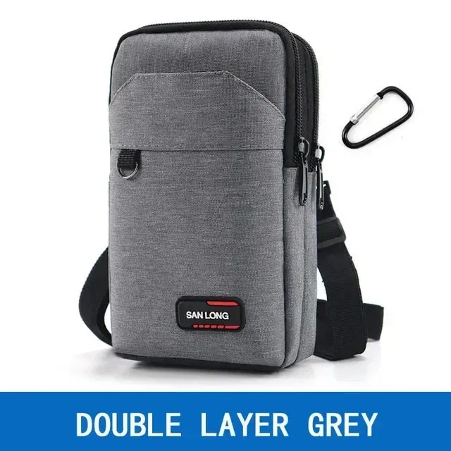 Sac banane étanche pour homme, sac à main simple ou double couche, sac banane d'extérieur, pochette pour téléphone, camping, chasse, sac tactique à ceinture 7