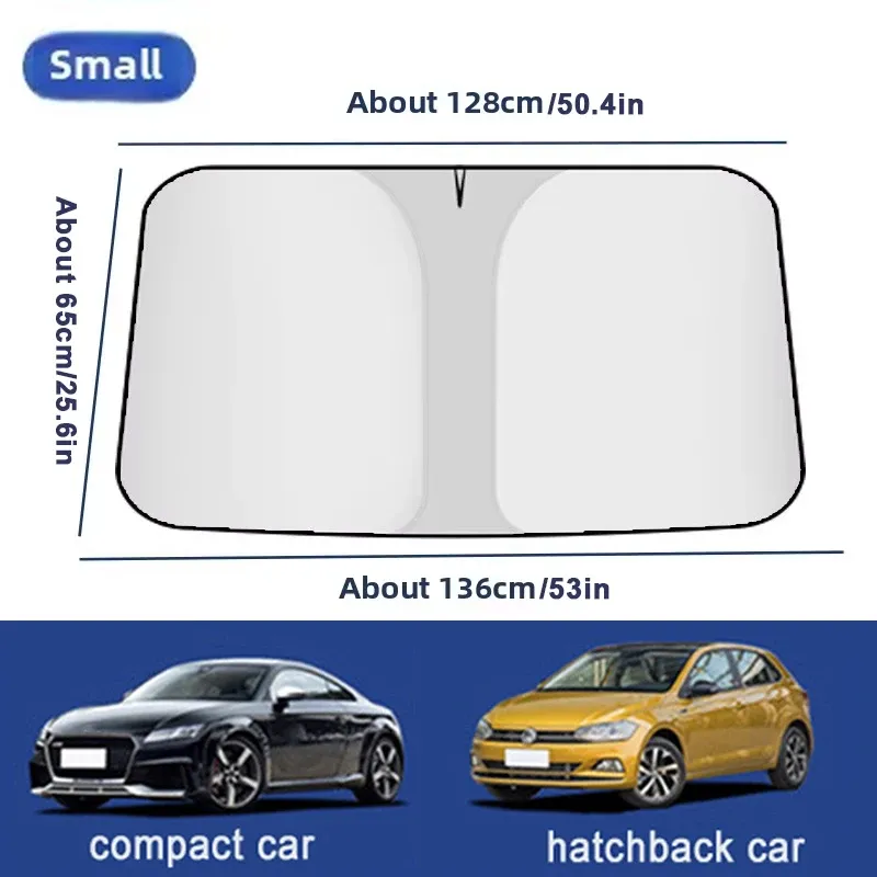 Pare-soleil de voiture pour pare-brise avant argenté, épaissi et pliable, protection UV pour l'intérieur du véhicule 8
