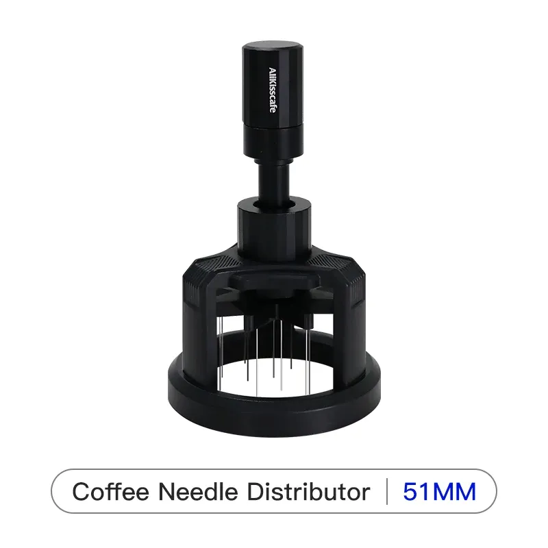 Outil WDT rotatif 51 mm, 54 mm, 58 mm pour machine à espresso, distributeur d'aiguilles, accessoire Barista magnétique 9