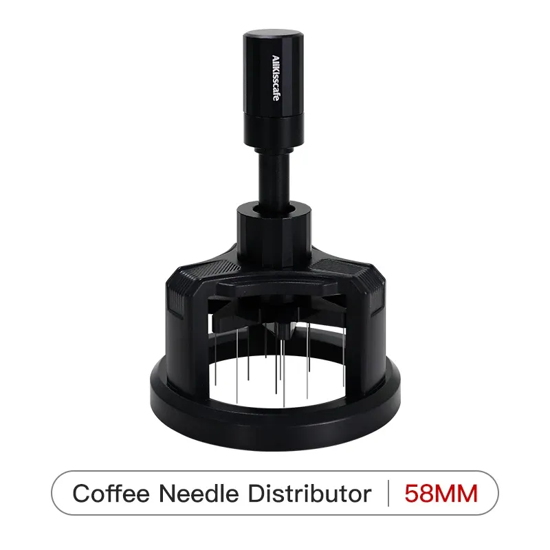 Outil WDT rotatif 51 mm, 54 mm, 58 mm pour machine à espresso, distributeur d'aiguilles, accessoire Barista magnétique 8
