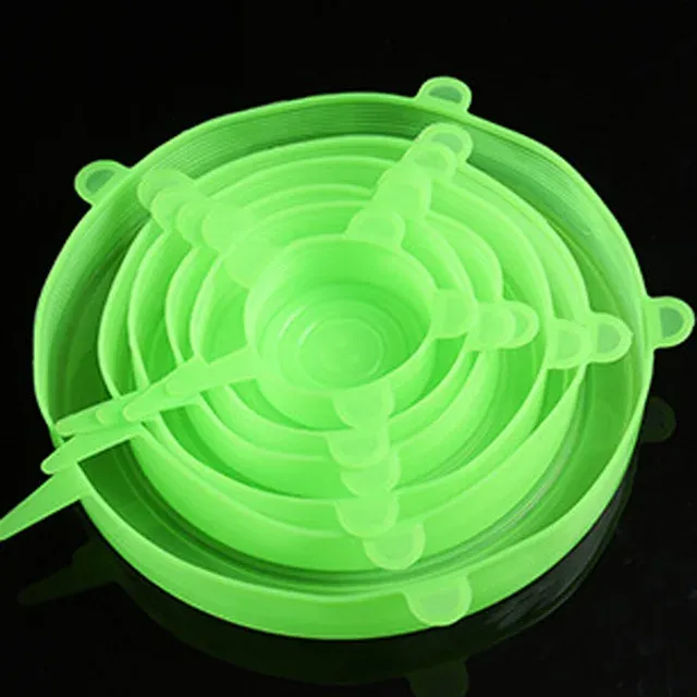 Couvercles extensibles en silicone pour aliments, lot de 6, compatibles micro-ondes 11