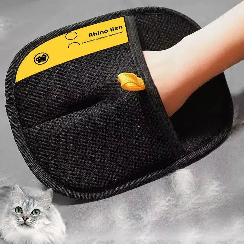 Gant de toilettage pour animaux de compagnie, brosse et épilateur pour poils de chien et de chat