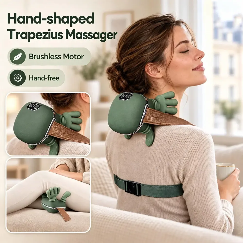 Masseur présenté avec ses accessoires
