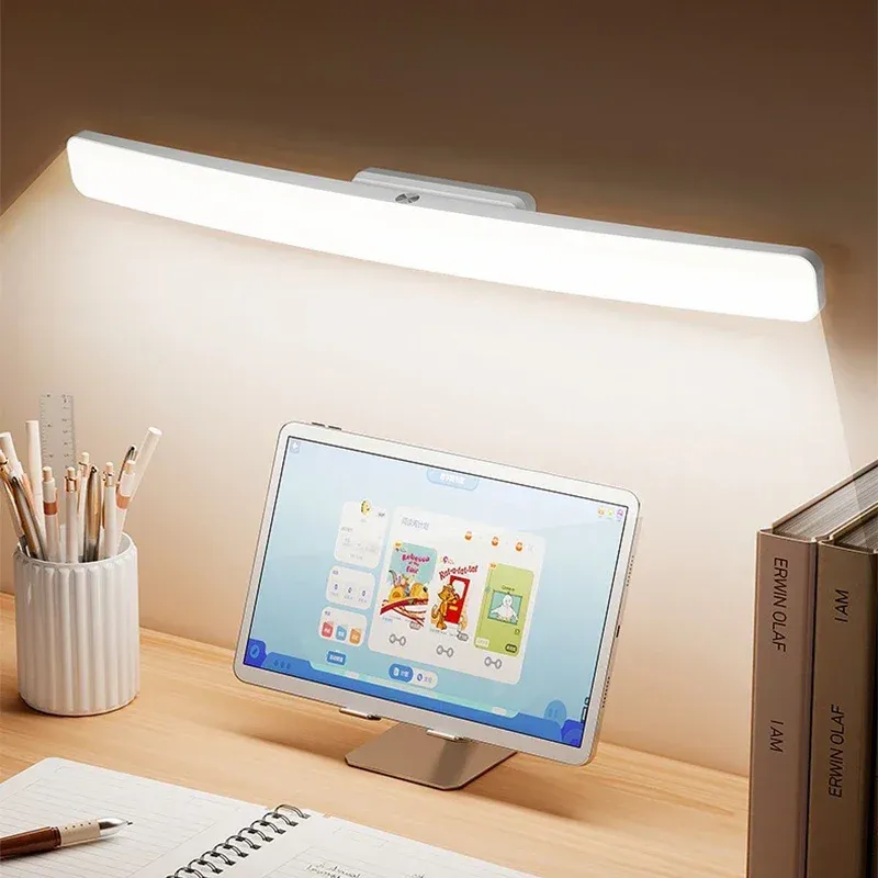Lampe de bureau LED suspendue, magnétique et tactile, rechargeable par USB, à intensité variable, portable, pour armoire et placard 2