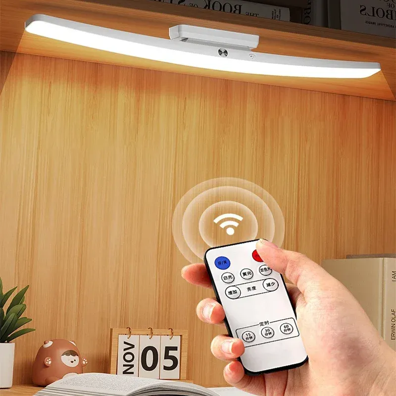 Lampe de bureau LED suspendue, magnétique et tactile, rechargeable par USB, à intensité variable, portable, pour armoire et placard 3