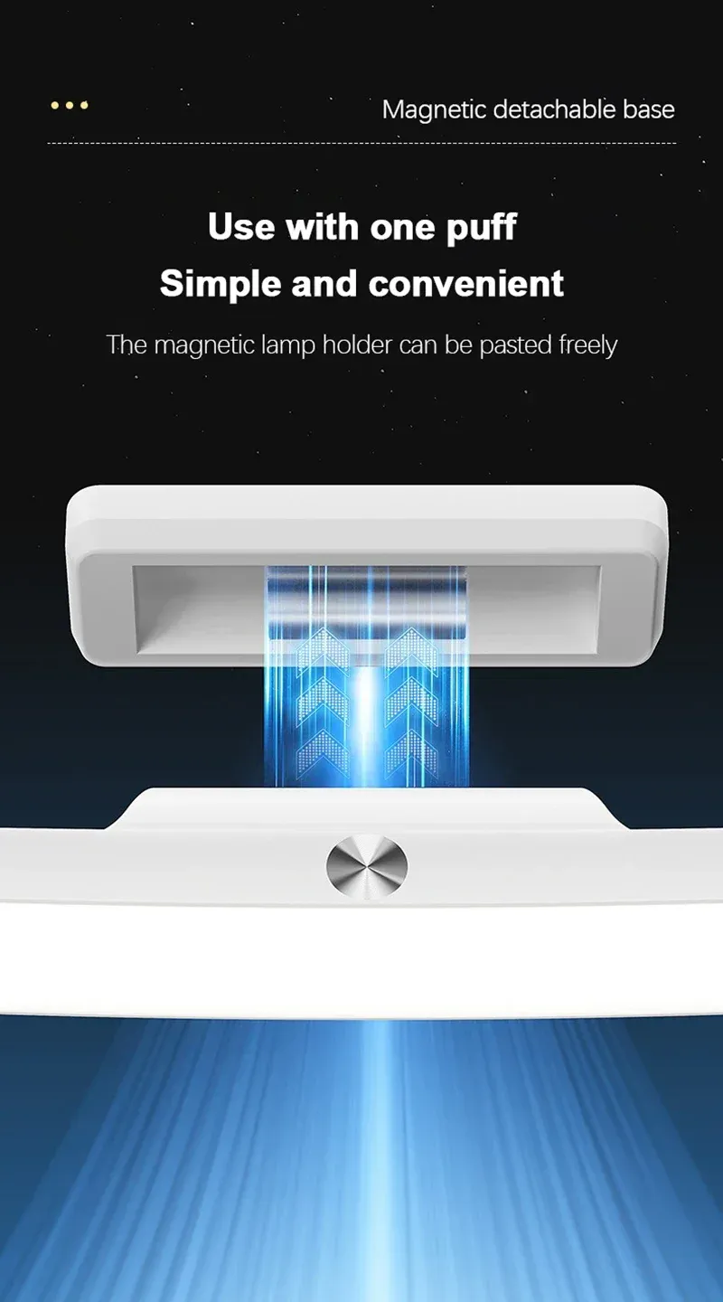 Lampe de bureau magnétique, détail de la structure