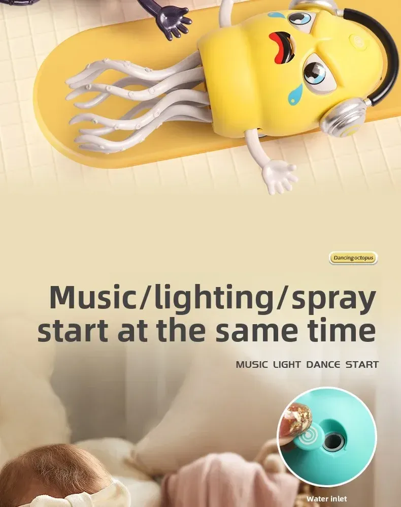 Poulpe dansant interactif pour enfants, jouet pour la chambre