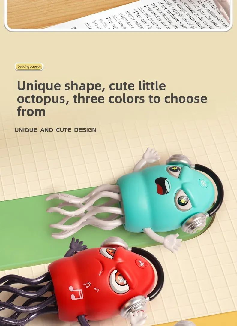 Poulpe dansant interactif pour enfants, ambiance ludique