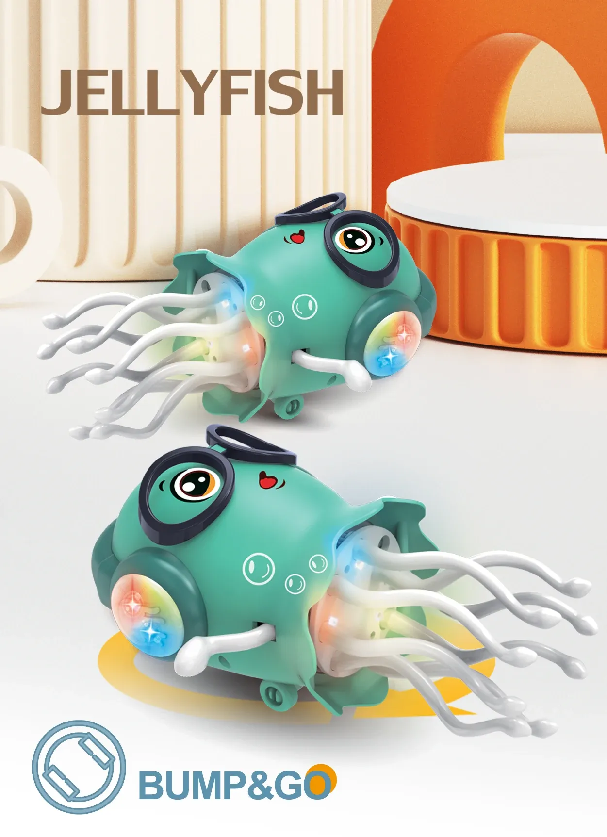 Poulpe dansant interactif pour enfants, jeu en situation