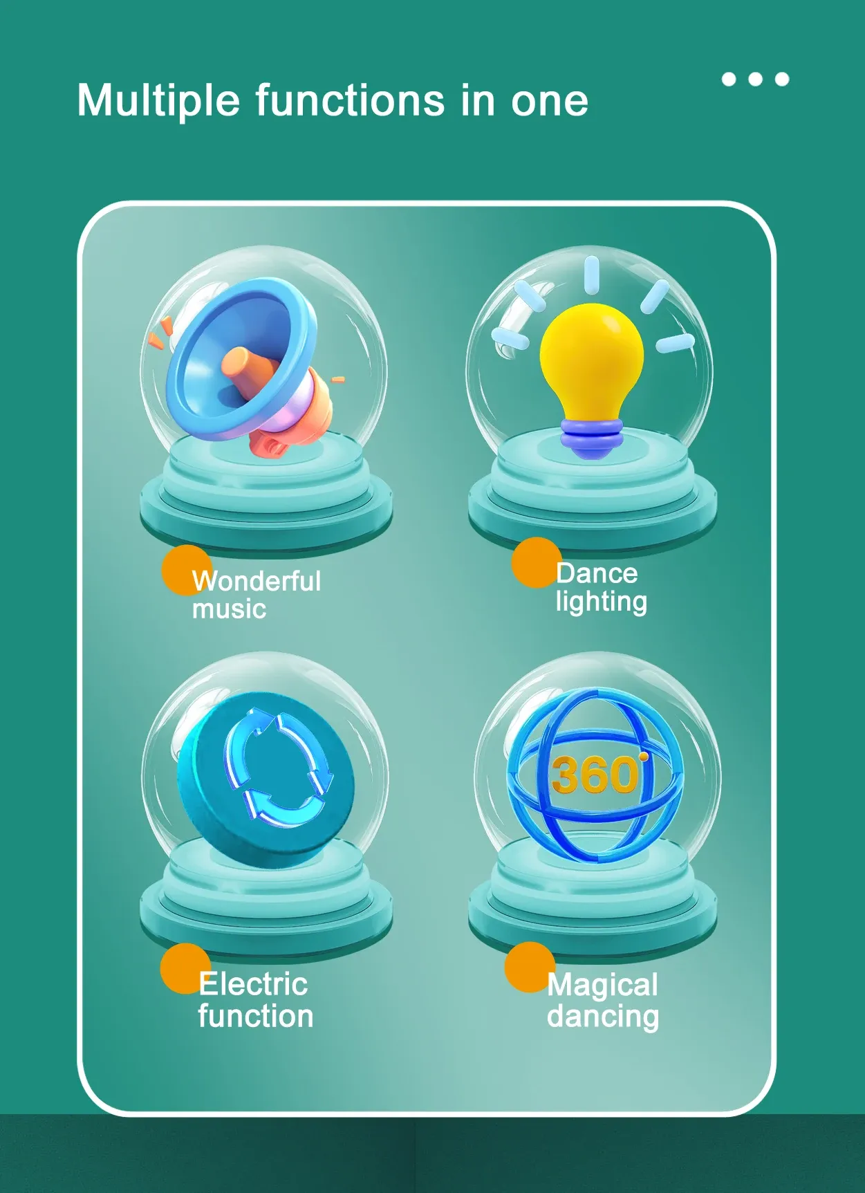 Poulpe dansant interactif pour enfants, en mouvement