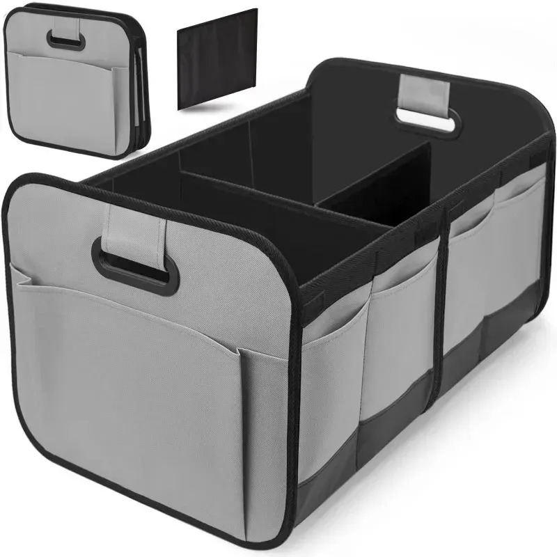 Boîte de rangement pour voiture, rangement de coffre en tissu Oxford, grande capacité, pliable - Image 1