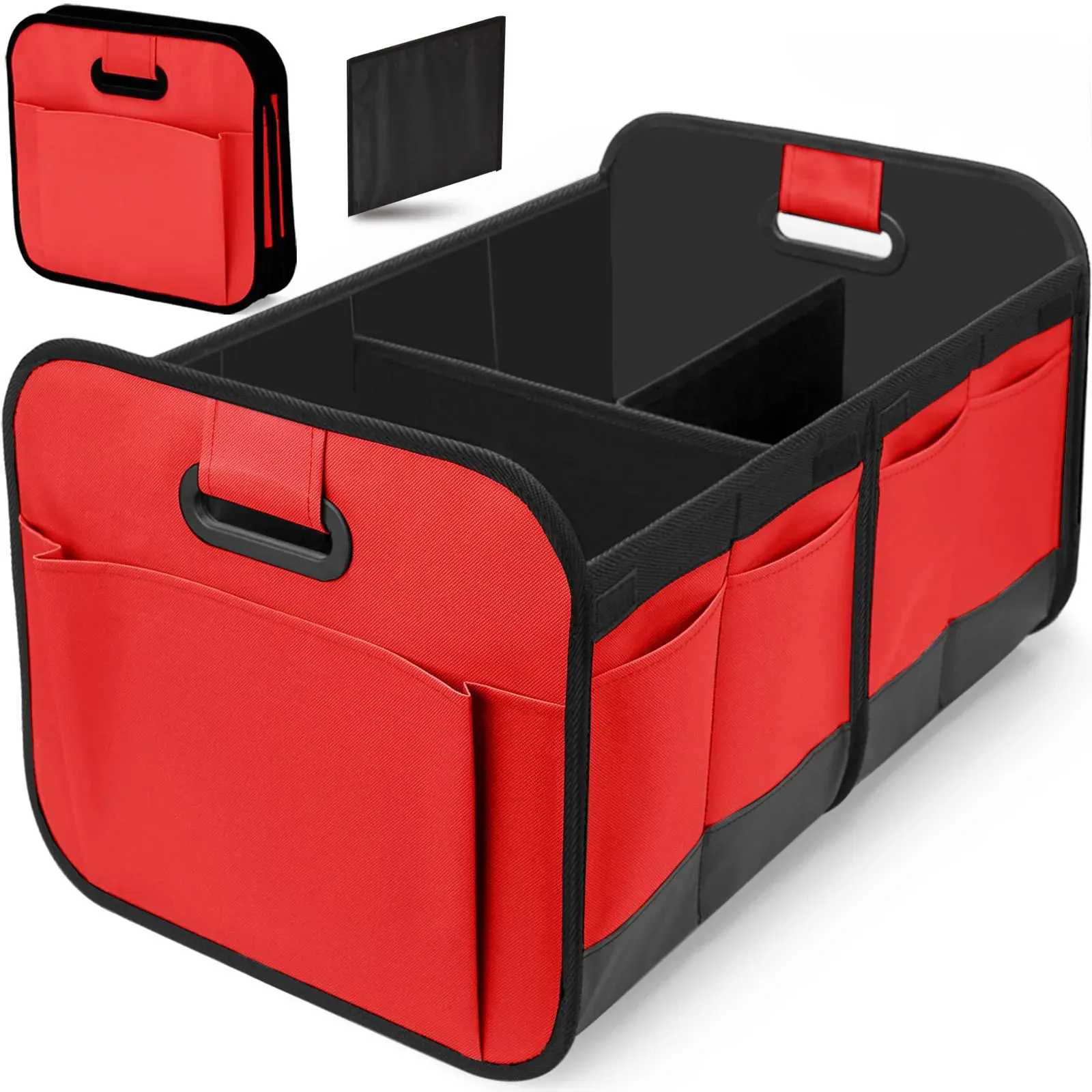 Boîte de rangement pour voiture, rangement de coffre en tissu Oxford, grande capacité, pliable 8