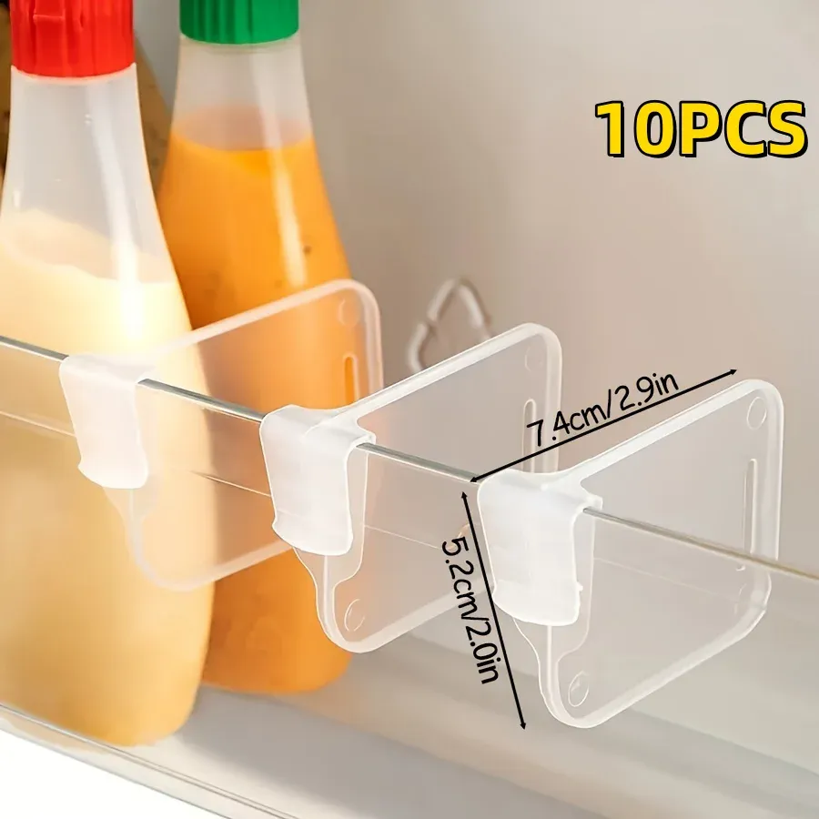 Séparateurs multifonctions pour organiseur de porte de réfrigérateur, lot de 10, rangement personnalisable 7