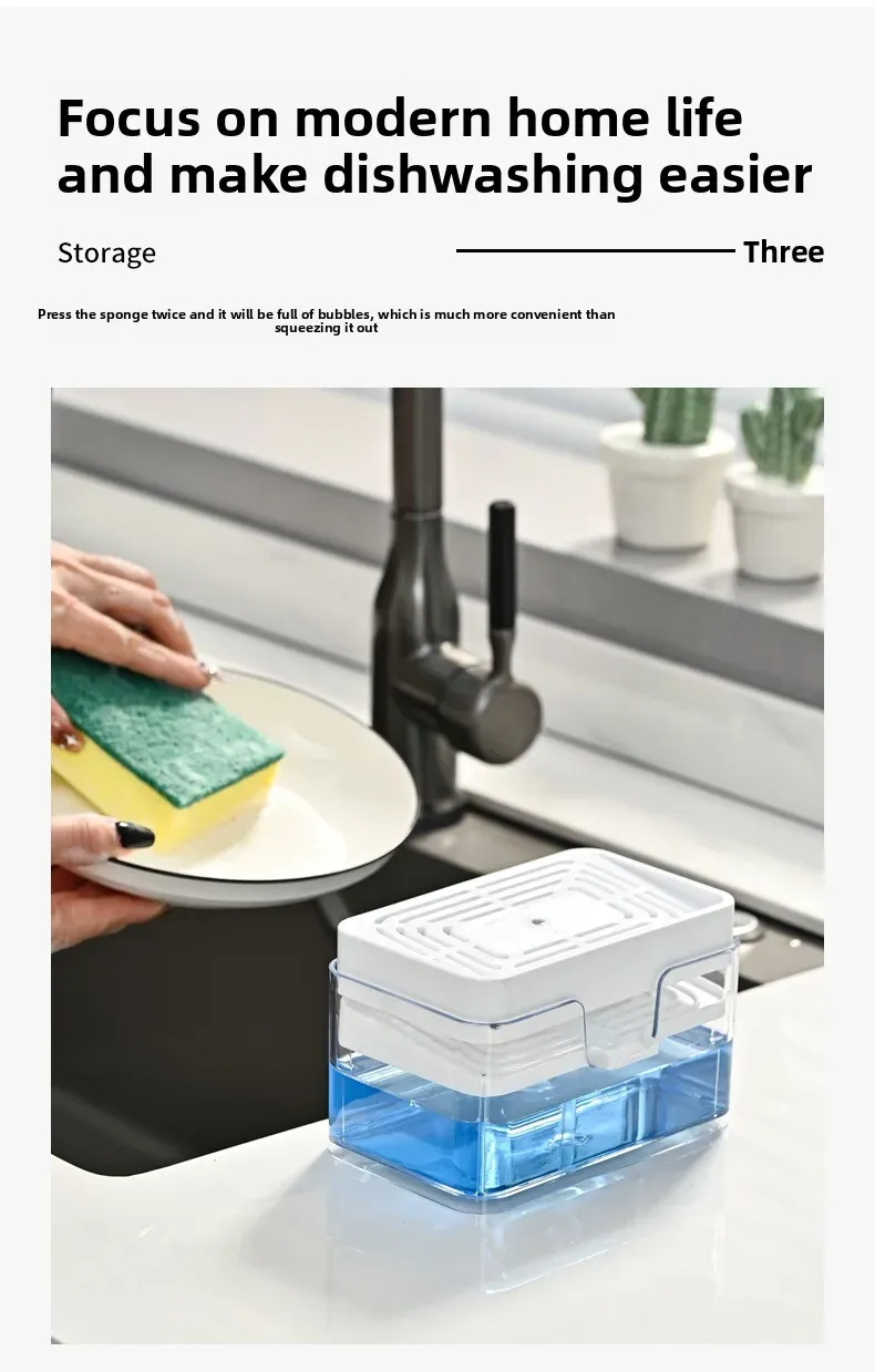 Détail du distributeur de savon automatique au-dessus de l'évier