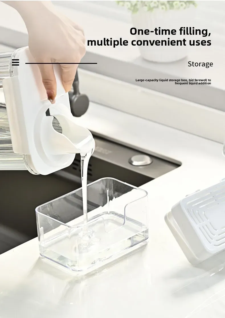 Distributeur de savon automatique dans un espace de cuisine